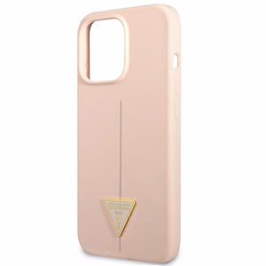 Guess GUHCP13XSLTGP iPhone 13 Pro Max 6.7" roosa/roosa kõvakaaneline silikoonist kolmnurkne ümbris