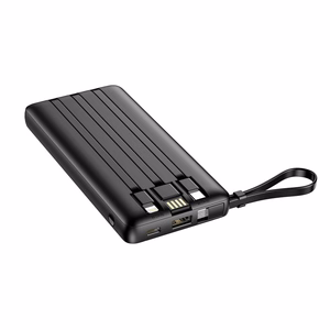 Powerbank Veger C10 (W1116) 10000 mAh with built-in Micro-USB cables / Typ C / Lightning must