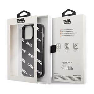 Чехол Karl Lagerfeld Allover для iPhone 13 Pro / iPhone 13 - чёрный