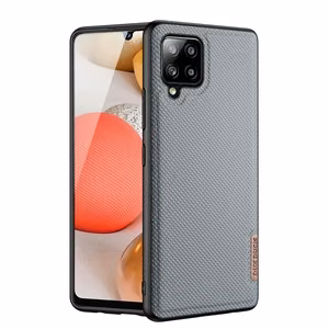 Dux Ducis Fino nailonist kattega ümbris Samsung Galaxy A42 5G hallile