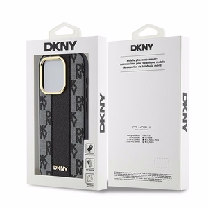 DKNY Leather Checkered Mono Pattern MagSafe iPhone 15 Pro Max Ümbris - Must