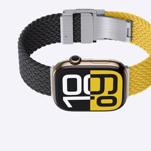 Комплект из 2 ремешков AmazingThing Blend для Apple Watch 45/46/49 мм - жёлто-чёрный/чёрный