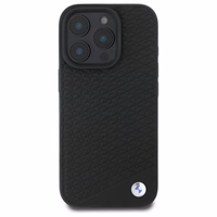 BMW Sign Leather Diamond Metal Logo MagSafe iPhone 16 Pro Ümbris - must