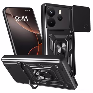 Defender Slide case for Xiaomi Redmi Note 14 4G (Global) black (164.84 x 78.15 x 8.16 mm)
