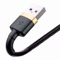 USB kaabel Baseus "Cafule" Must / Kuldne "Lightning" 100cm