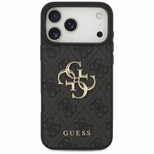 Guess PU 4G Metal Logo ümbris Apple iPhone 18 Pro Max telefonile, hall