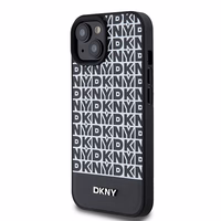 DKNY Leather Printed Pattern Metal Logo MagSafe Ümbris jaoks iPhone 15/14/13 - Must