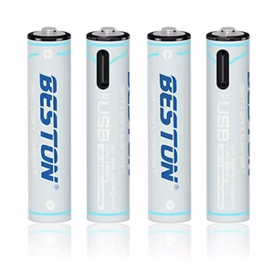 Rechargeable AAA batteries koos USB C, 400mAh, Li-Ion, 4 pcs