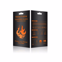 Karastatud klaas metal raamiga jaoks iPhone 14 Pro Max 6,7" must raamiga