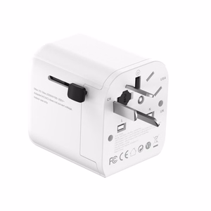 Gembird TPA-EU1A1C20-01-W Grounded universal travel power adapter, 20 W, valge