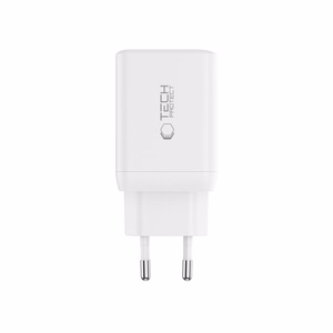 Tech-Protect NC45W-GAN 2-PORT PD45W Laadija + TYPE-C CABLE - valge