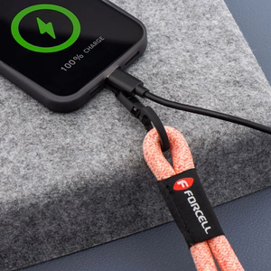 FORCELL F-DESIGN L8X36 wrist phone lanyard with adjustable length (max 18cm in the loop) roosa valge