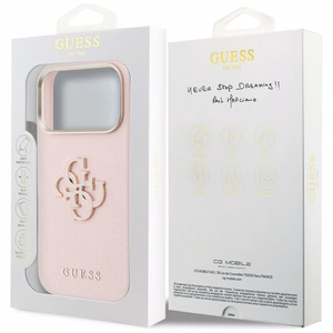 Guess FW vaigust logo ümbris iPhone 17 Pro Max'ile - roosa
