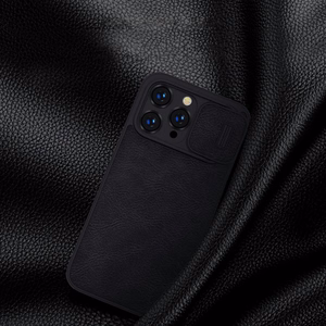 Kott Nillkin Qin Pro Nahast Apple iPhone 14 Pro Max pruun