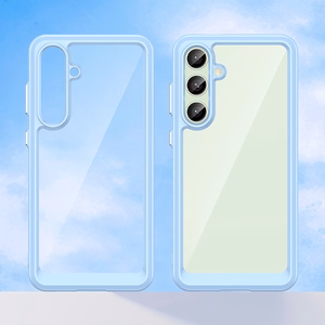 Outer Space Ümbris with Gel Frame jaoks Samsung Galaxy S24 FE - sinine