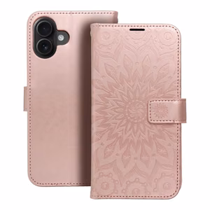 MEZZO Book ümbris jaoks IPHONE 16 Plus mandala rose kuldne