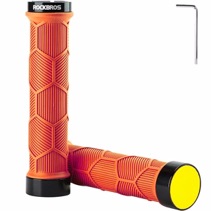Rockbros 40720007004 jalgratta käepidemed helkuriga - oranž