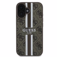 Guess 4G Printed Stripes MagSafe iPhone 16 Plus Ümbris - Brown