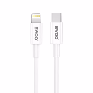 BWOO CDA159 PD seinalaadija 20W 1x USB-C port + Lightning valge