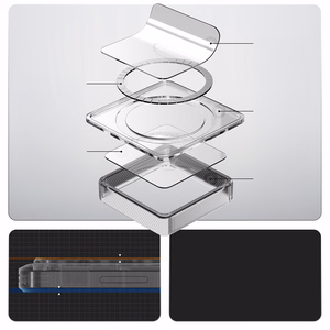 Spigen Ultra Hybrid Mag MagSafe Ümbris for Samsung Galaxy S26 Ultra Zero One - Clear and valge