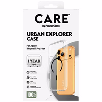 CARE by PanzerGlass Flagship Urban Explorer Ümbris w. Must MagSafe jaoks iPhone 17 Pro Max - Läbipaistev