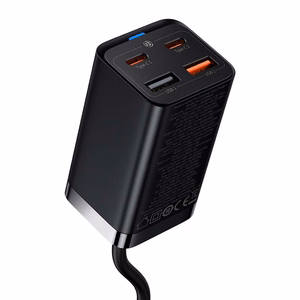 Quick Laadija Baseus GaN3 Pro, 2x USB-C, 2x USB, 65W (must)