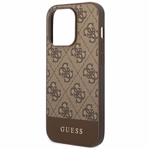 Guess GUHCP14LG4GLBR iPhone 14 Pro 6.1" pruun/pruun kõva korpus 4G Stripe Collection