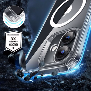 ESR Classic Hybrid Halolock MagSafe Ümbris + Karastatud klaas jaoks iPhone 16 - Clear