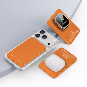 Blavec akupank 5000mAh BJ-04 ülieõhuke 7,8mm - Type C - 22,5W magnetiline Magsafe 3 in 1 (PBBJ04-MC5O) oranž klaas