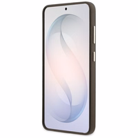 Guess ümbris Grained Big 4G Metal Logo Samsung Galaxy S26 Plus pruun