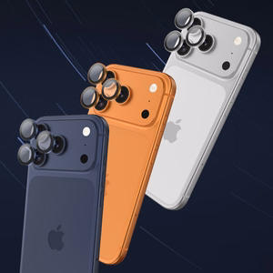 Benks Tempered glass DR Sapphire Lens Protector on camera jaoks Iphone 17 Pro/17 Pro Max (lens 3 pieces) oranž