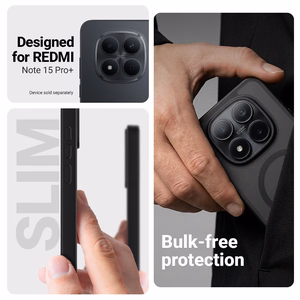 Crong Hybrid Matte Magnetic MagSafe ümbris seadmele Xiaomi Redmi Note 15 Pro+, must