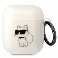 Karl Lagerfeld KLA2HNCHTCT Airpods 1/2 cover läbipaistev Ikonik Choupette