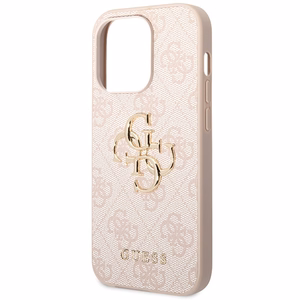 Guess 4G Big Metal Logo ümbris jaoks iPhone 15 Pro - roosa