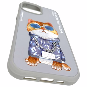 Nimmy Glasses Cool Cat iPhone 15 Ümbris - Hall