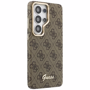 Guess ümbris 4G Script MagSafe Samsung Galaxy S26 Ultra jaoks pruun