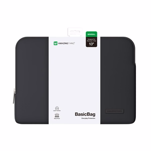 AmazingThing Minimal BasicBag sülearvutikott MacBook Neo 13" jaoks - must