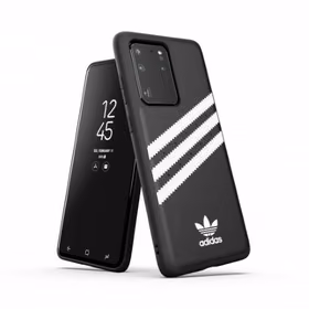 Adidas OR Moudled Ümbris PU jaoks Samsung Galaxy S20 Ultra must and valge