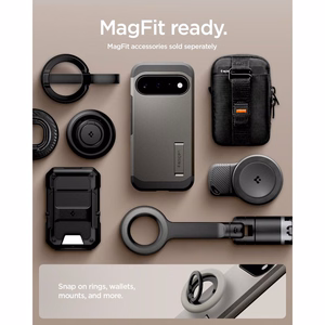 Spigen Tough Armor Mag MagSafe ümbris mudelile Google Pixel 11, tumehall