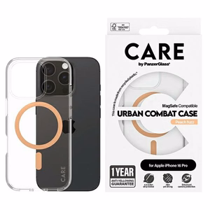 CARE by PanzerGlass Flagship Ümbris iPhone 16 Pro 6.3" Peachy MagSafe 1374