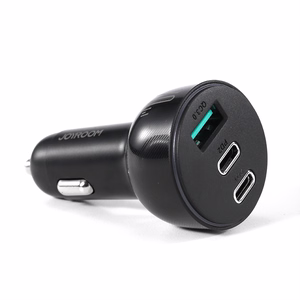Joyroom 70W car Laadija with 3 ports: USB, 2 x USB C must (JR-CL26)