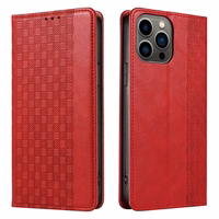 Magnet rihmaga ümbris iPhone 14 Pro Max Flip Wallet Mini Lanyard Stand Punane