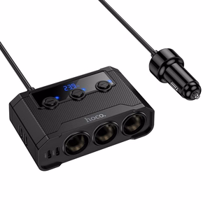 Car laadija Hoco 2xUSB A + 2xUSB C+3x cigarette lighter ports PD QC3.0 240W Z64 must