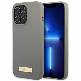 Guess GUHMP13LSPLG iPhone 13 Pro / 13 6.1" hall/hall hard ümbris Silicone Logo Plate MagSafe