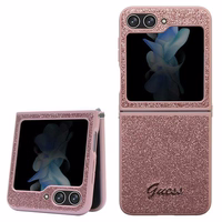 Guess Glitter Script ümbris jaoks Samsung Galaxy Z Flip 5 - roosa