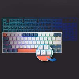 Machenike K500-B61 Juhtmega mehaaniline mänguklahvistik taustvalgustusega, Red Switch - valge ja sinine