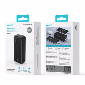 BWOO 22,5W 30000 mAh akupank with LCD screen, must