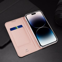 Dux Ducis Skin Pro Wallet Ümbris jaoks iPhone 15 Pro Max - roosa