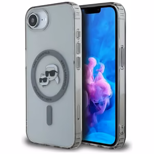 Karl Lagerfeld IML Metal Karl & Choupette Heads MagSafe iPhone 16e Ümbris - Must