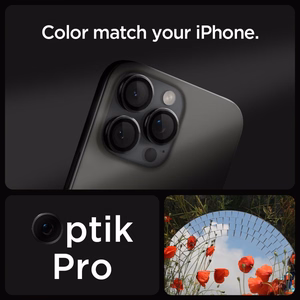 Spigen Glas.tR EZ Fit Optik kaamerakaitse iPhone 14 Pro / Pro Max / 15 Pro / Pro Max / 16 Pro / Pro Max 17 Pro / 17 Pro Max - must 2 tk.